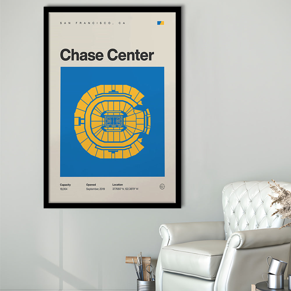 Golden State Warriors Stadium Print, Chase Center Stadium Print, Gifts for him, Sport Art, Framed Art Print Wall Decor