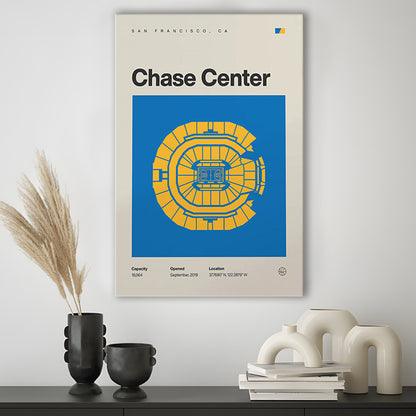 Golden State Warriors Stadium Print, Chase Center Stadium Print, Fan Gifts, Sport Art, Canvas Print Wall Art