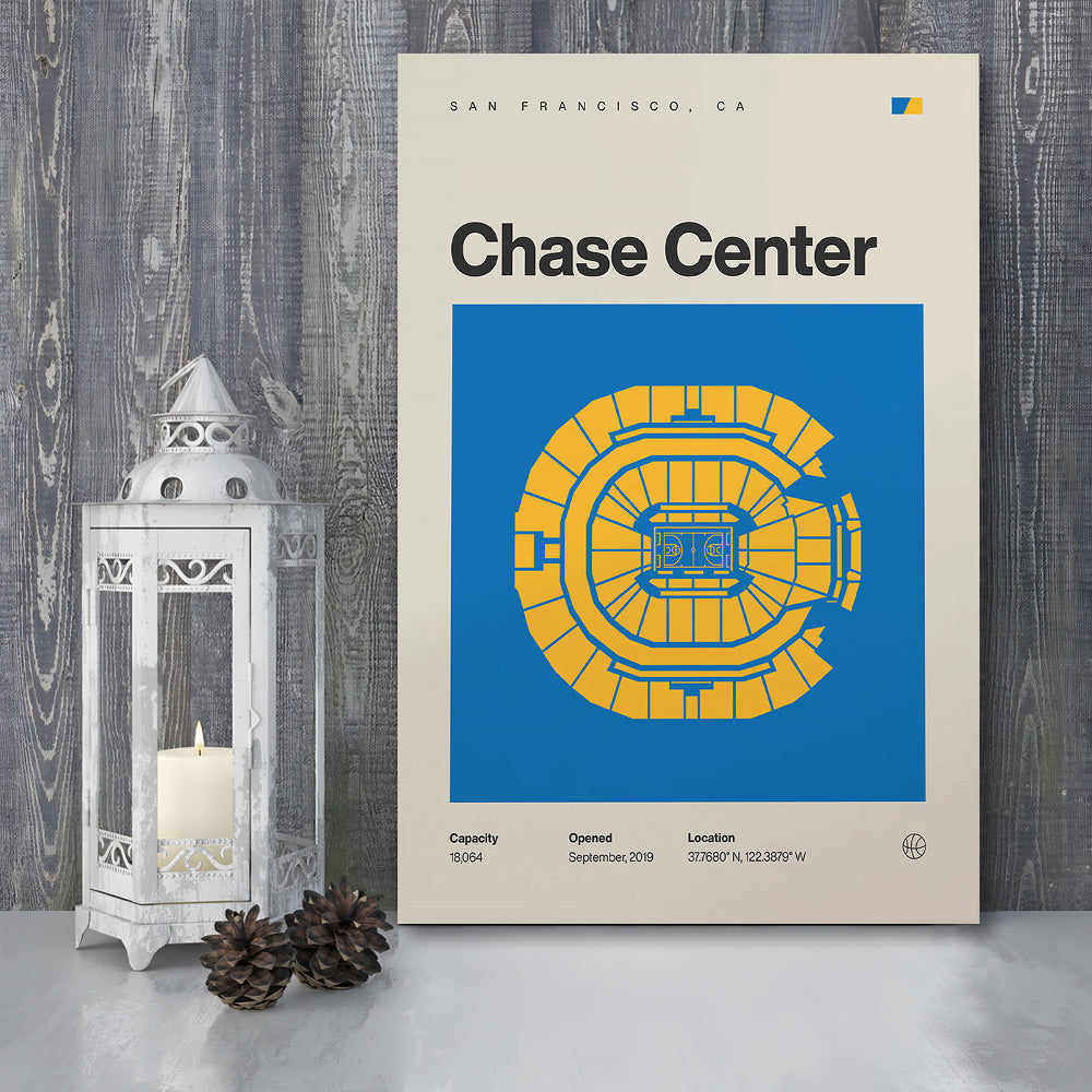 Golden State Warriors Stadium Print, Chase Center Stadium Print, Fan Gifts, Sport Art, Canvas Print Wall Art