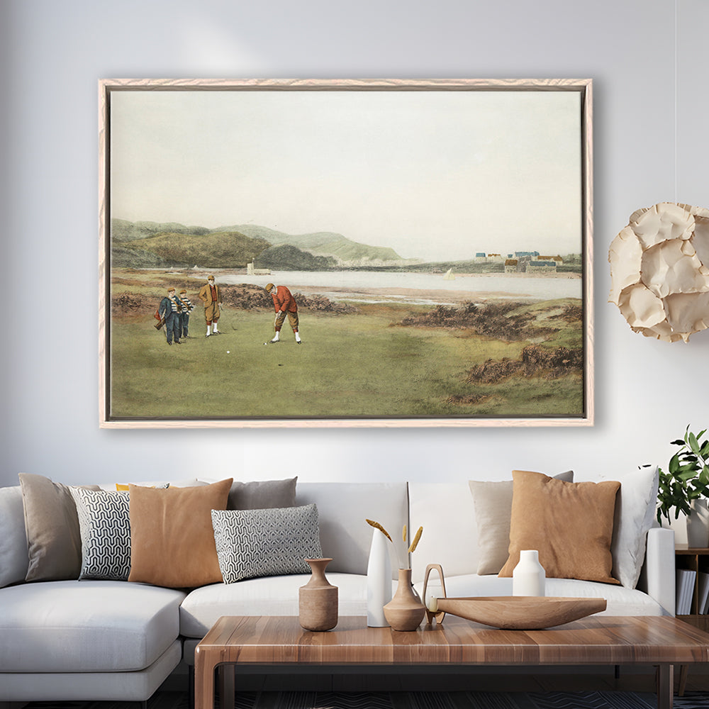 Golf Art Landscape Painting Fathers Day Gift Idea Golf Gifts for Mens Fine Art Print Oil Painting
