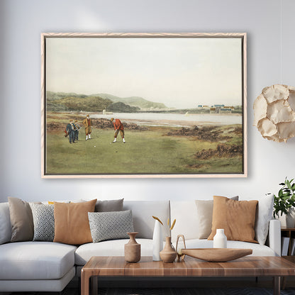 Golf Art Landscape Painting Fathers Day Gift Idea Golf Gifts for Mens Fine Art Print Oil Painting