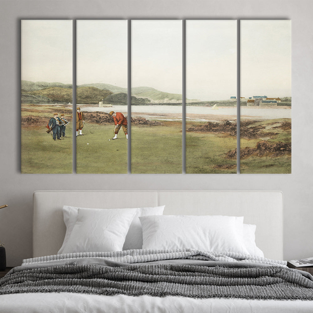 Golf Art Landscape Painting Fathers Day Gift Idea Golf Gifts for Mens Fine Art Print Oil Painting