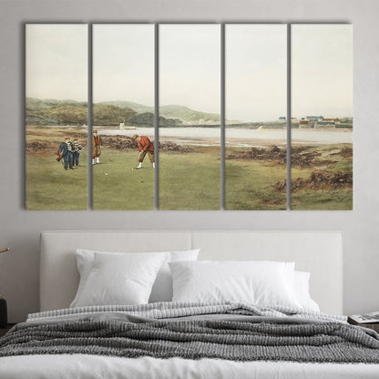 Golf Art Landscape Painting Fathers Day Gift Idea Golf Gifts for Mens Fine Art Print Oil Painting