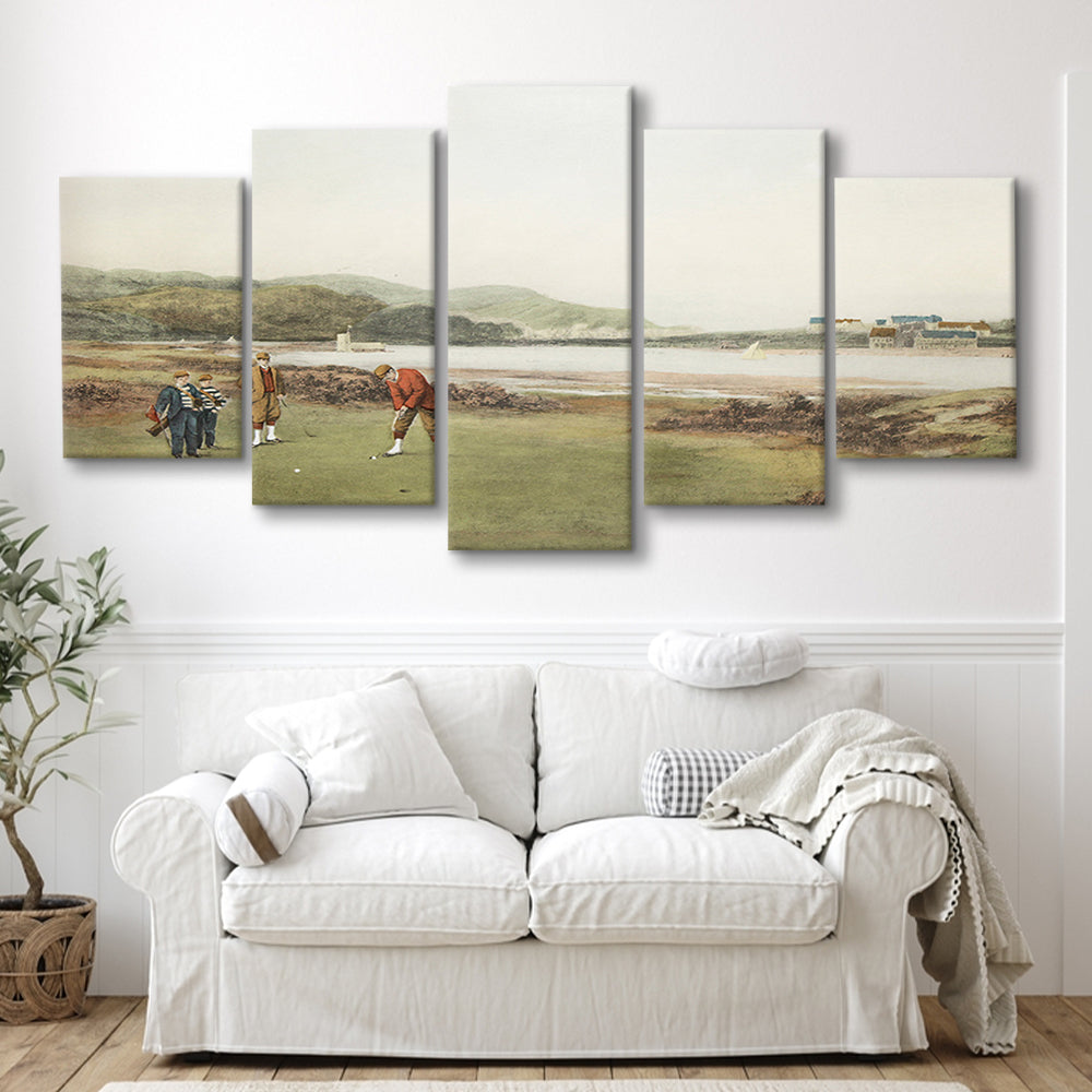 Golf Art Landscape Painting Fathers Day Gift Idea Golf Gifts for Mens Fine Art Print Oil Painting