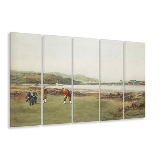 Golf Art Landscape Painting Fathers Day Gift Idea Golf Gifts for Mens Fine Art Print Oil Painting