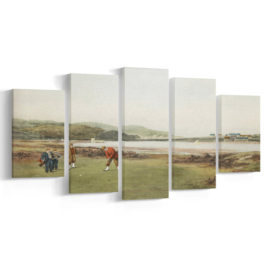 Golf Art Landscape Painting Fathers Day Gift Idea Golf Gifts for Mens Fine Art Print Oil Painting
