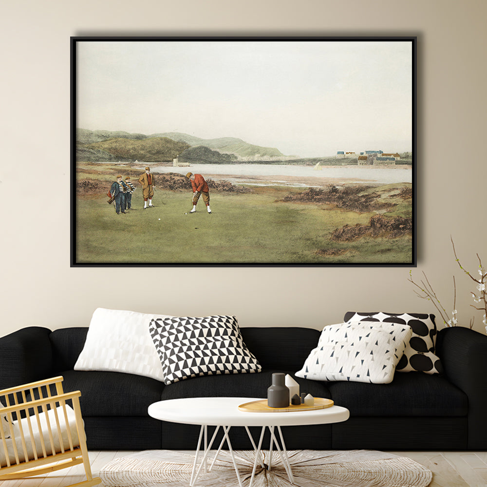 Golf Art Landscape Painting Fathers Day Gift Idea Golf Gifts for Mens Fine Art Print Oil Painting