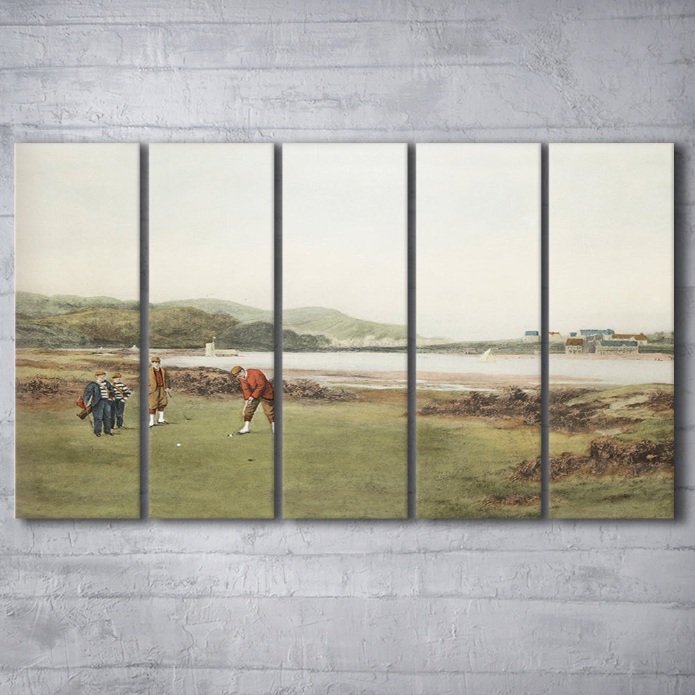 Golf Art Landscape Painting Fathers Day Gift Idea Golf Gifts for Mens Fine Art Print Oil Painting