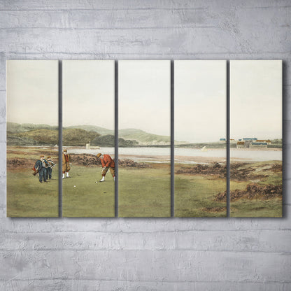 Golf Art Landscape Painting Fathers Day Gift Idea Golf Gifts for Mens Fine Art Print Oil Painting