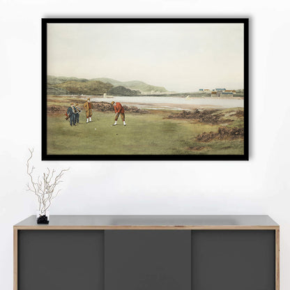 Golf Art Landscape Painting Fathers Day Gift Idea Golf Gifts for Mens Fine Art Print Oil Painting