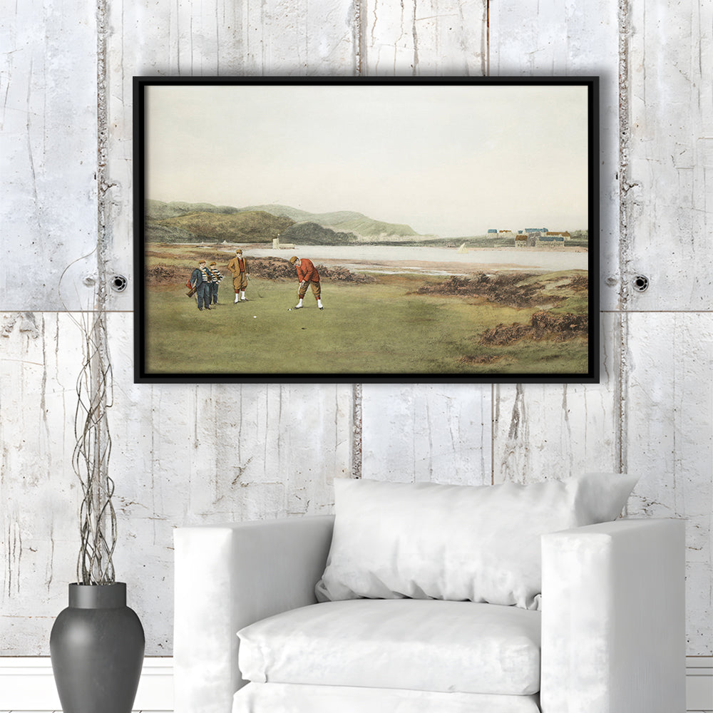 Golf Art Landscape Painting Fathers Day Gift Idea Golf Gifts for Mens Fine Art Print Oil Painting