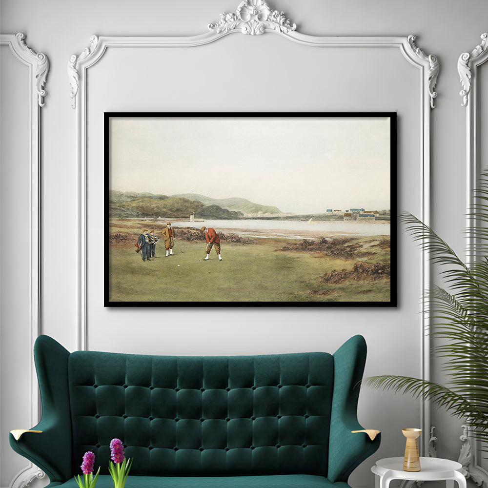 Golf Art Landscape Painting Fathers Day Gift Idea Golf Gifts for Mens Fine Art Print Oil Painting