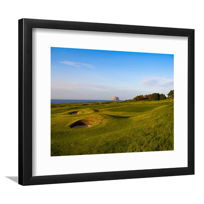 Golf Course Scotland Links Camera, Goft Art Print, Framed Art Print White Border Wall Decor