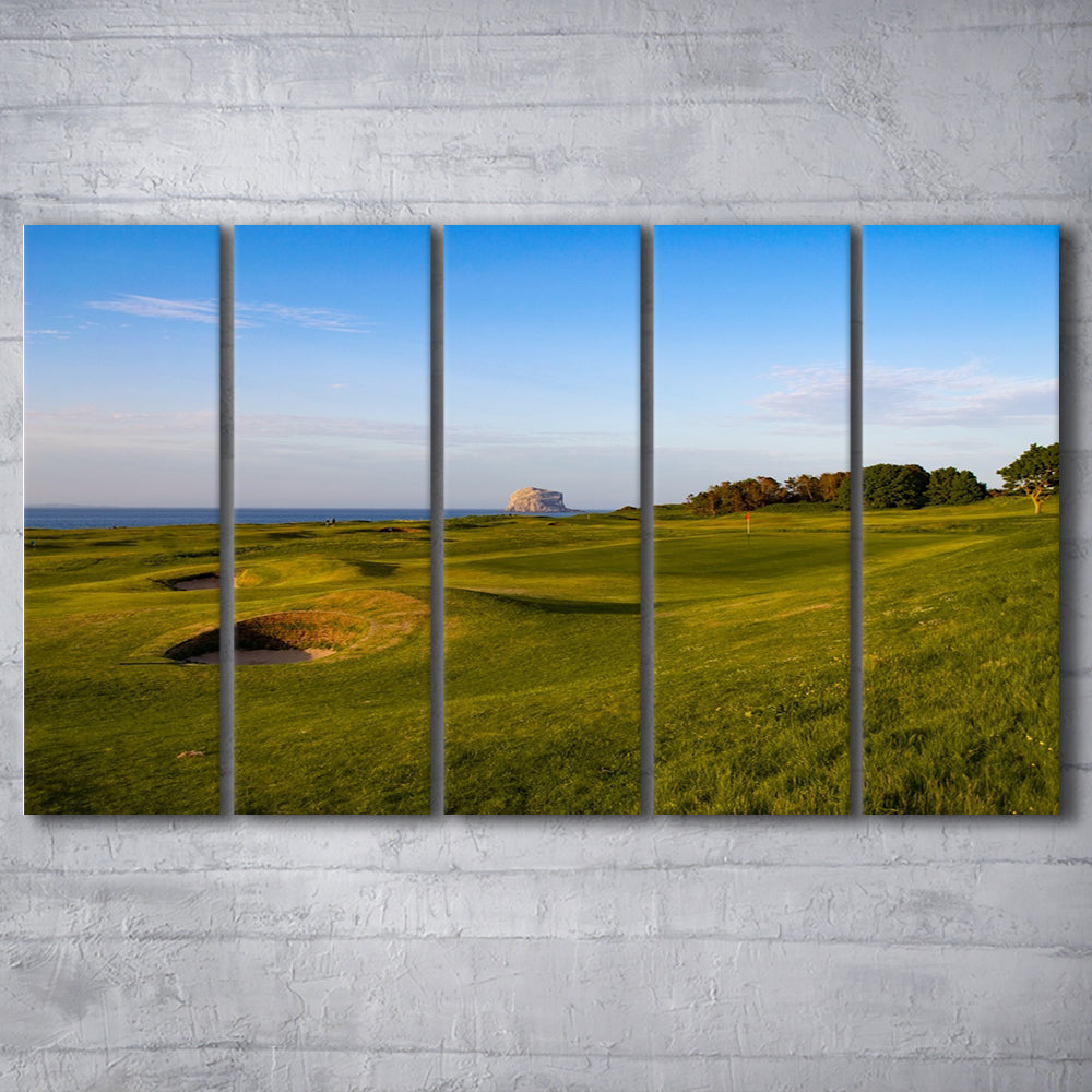 Golf Course Scotland Links Camera, Golf Art Print, Extra Large Canvas Print Wall Art