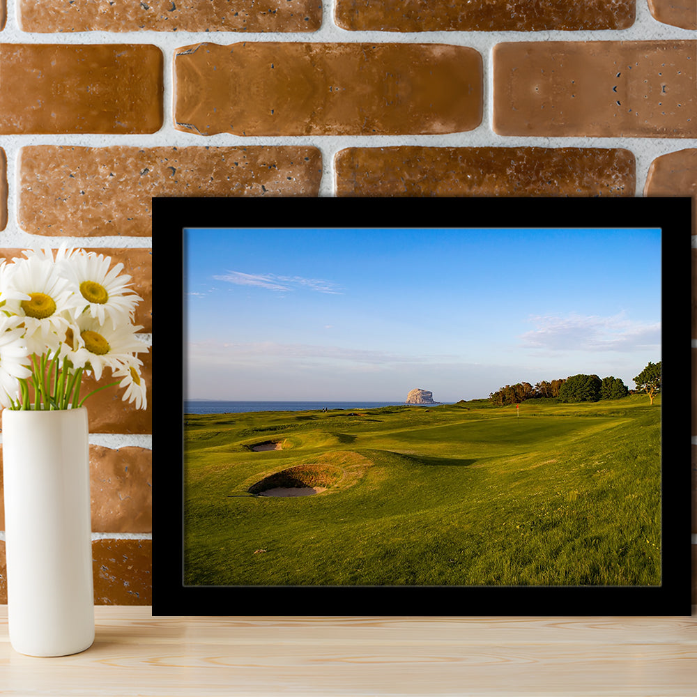Golf Course Scotland Links Camera, Framed Art Print Wall Decor, Picture Framed