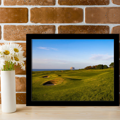 Golf Course Scotland Links Camera, Framed Art Print Wall Decor, Picture Framed