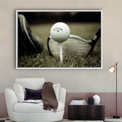 Golf Wall Art Set,Motivational Golf Ball Canvas,Sports Decor Wall Art, Framed Cavas Print, Floating Frame