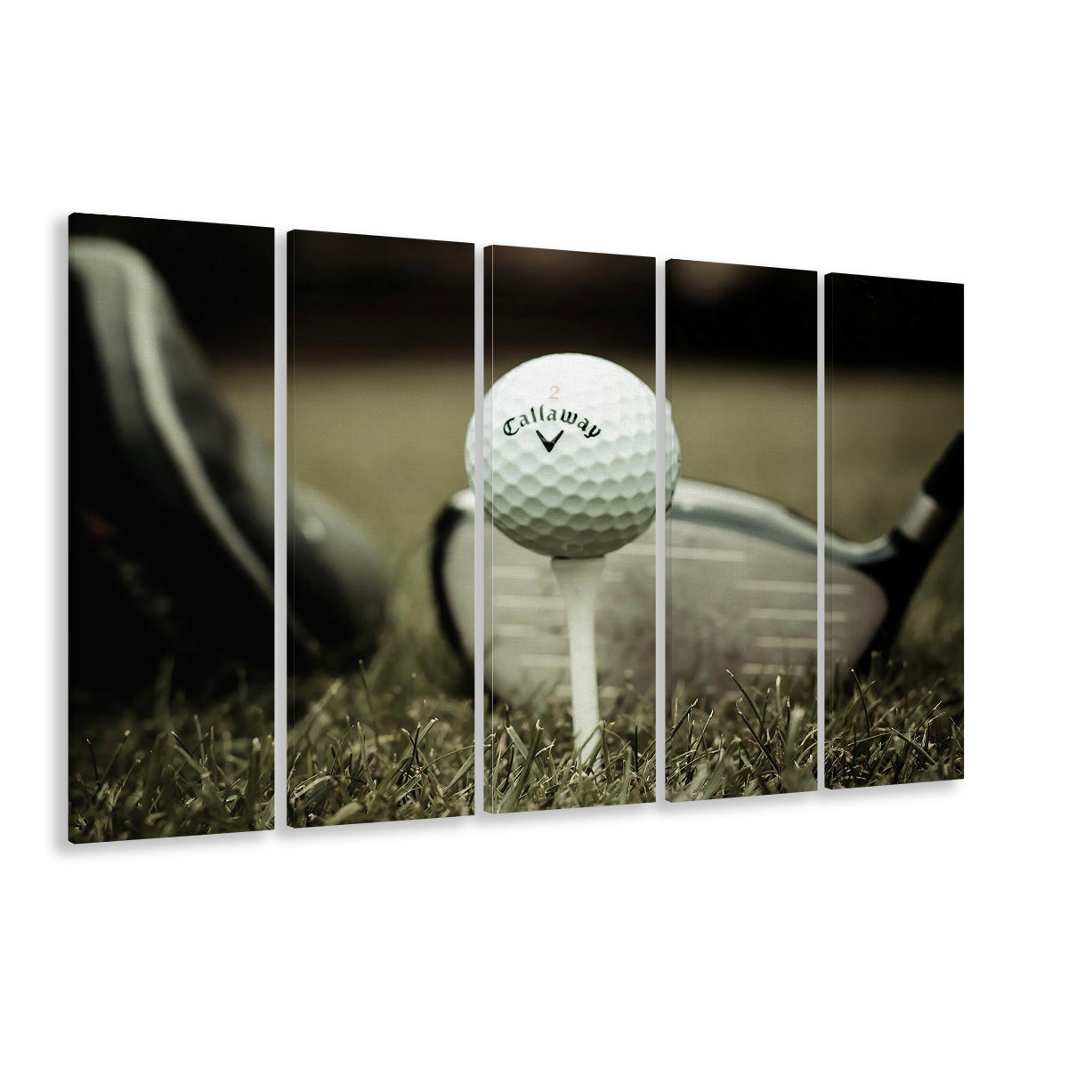 Golf Wall Art Set,Motivational Golf Ball Canvas,Sports Decor, 5 Piece B Extra Large Cavas Print Wall Art Decor