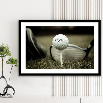 Golf Wall Art Set,Motivational Golf Ball,Sports Decor For Inspirational Wall Art, Framed Art Print White Border