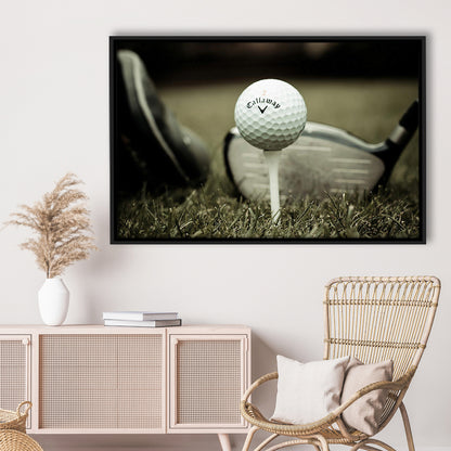 Golf Wall Art Set,Motivational Golf Ball Canvas,Sports Decor Wall Art, Framed Cavas Print, Floating Frame