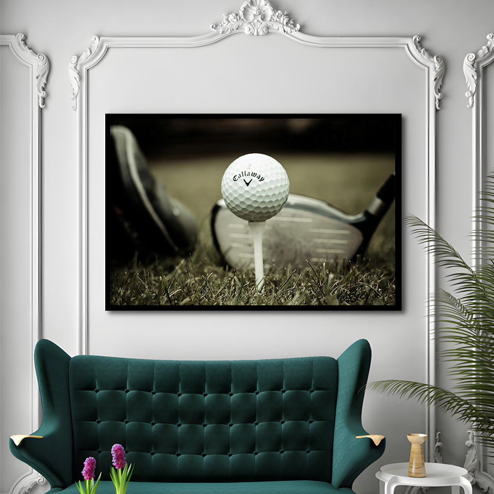 Golf Wall Art Set,Motivational Golf Ball Art,Sports Decor For Inspirational Wall Art, Framed Art Print, Picture Framed