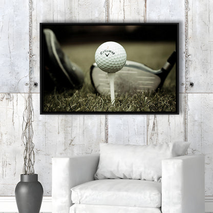 Golf Wall Art Set,Motivational Golf Ball Canvas,Sports Decor Wall Art, Framed Cavas Print, Floating Frame