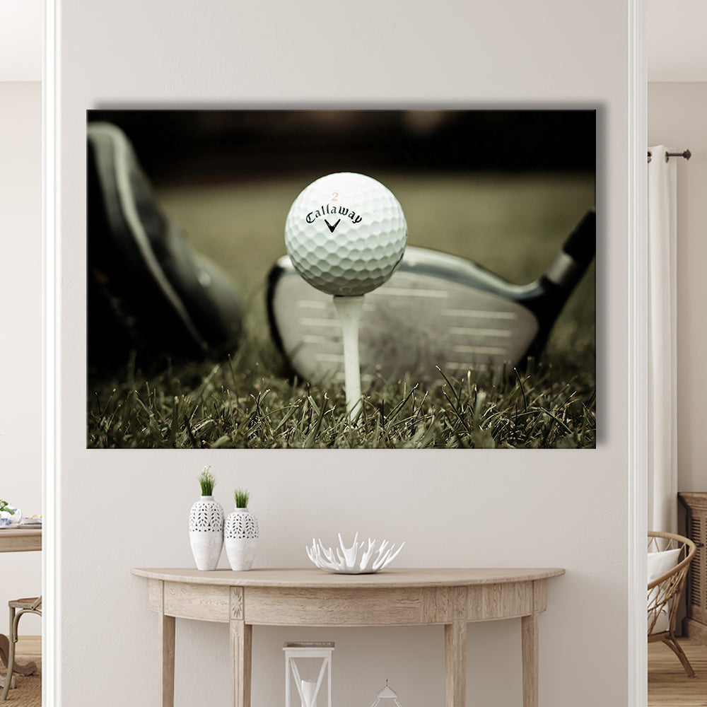 Golf Wall Art Set,Motivational Golf Ball Canvas,Sports Decor for Inspirational Wall Art, Cavas Print Wall Art Hom Decor