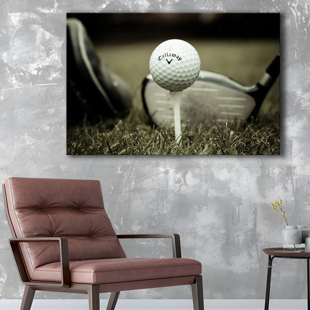 Golf Wall Art Set,Motivational Golf Ball Canvas,Sports Decor for Inspirational Wall Art, Cavas Print Wall Art Hom Decor