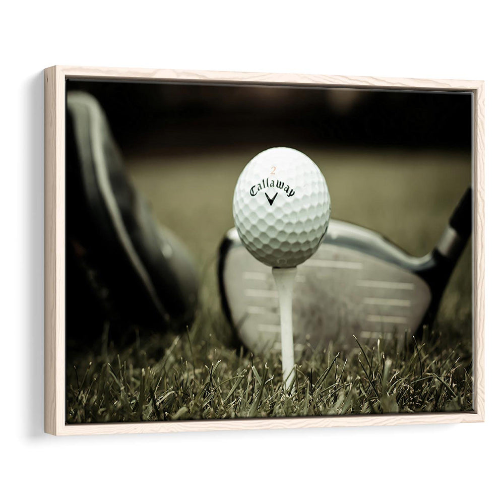 Golf Wall Art Set,Motivational Golf Ball Canvas,Sports Decor Wall Art, Framed Cavas Print, Floating Frame