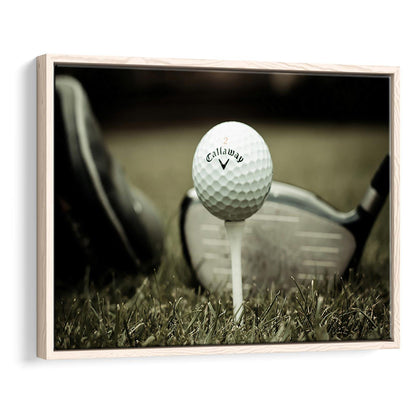 Golf Wall Art Set,Motivational Golf Ball Canvas,Sports Decor Wall Art, Framed Cavas Print, Floating Frame