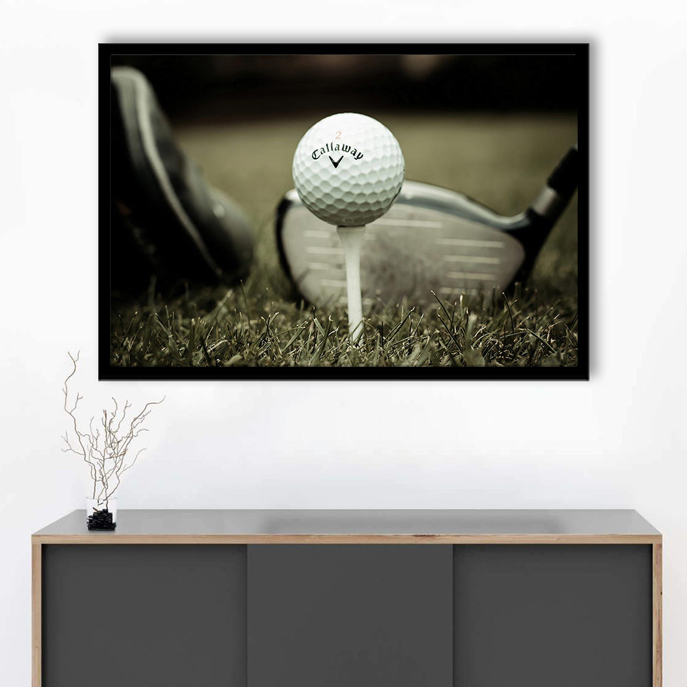 Golf Wall Art Set,Motivational Golf Ball Art,Sports Decor For Inspirational Wall Art, Framed Art Print, Picture Framed