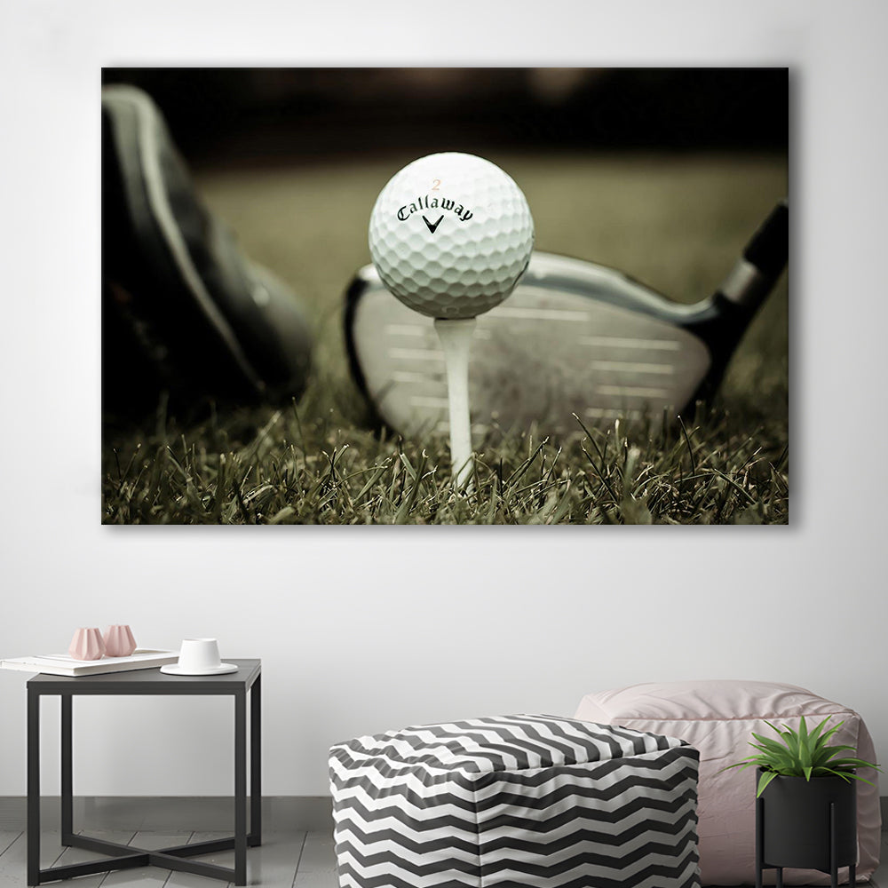 Golf Wall Art Set,Motivational Golf Ball Canvas,Sports Decor for Inspirational Wall Art, Cavas Print Wall Art Hom Decor