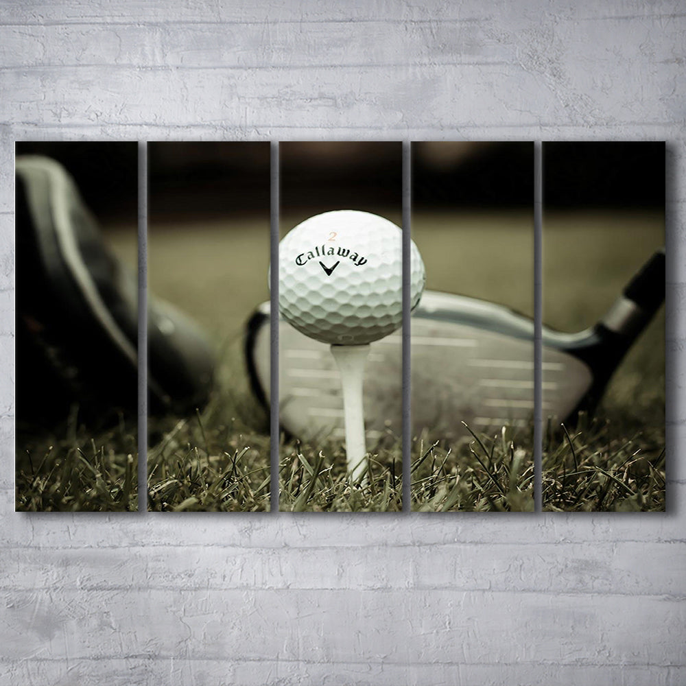 Golf Wall Art Set,Motivational Golf Ball Canvas,Sports Decor, 5 Piece B Extra Large Cavas Print Wall Art Decor