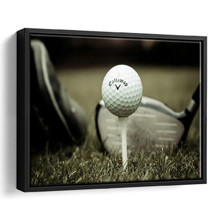 Golf Wall Art Set,Motivational Golf Ball Canvas,Sports Decor Wall Art, Framed Cavas Print, Floating Frame