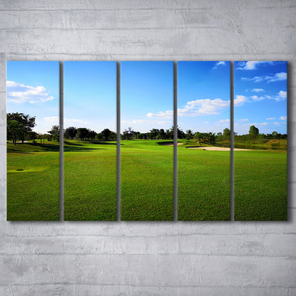 Golf Course Landscape, Golf Art Print, Extra Large Canvas Print Wall Art