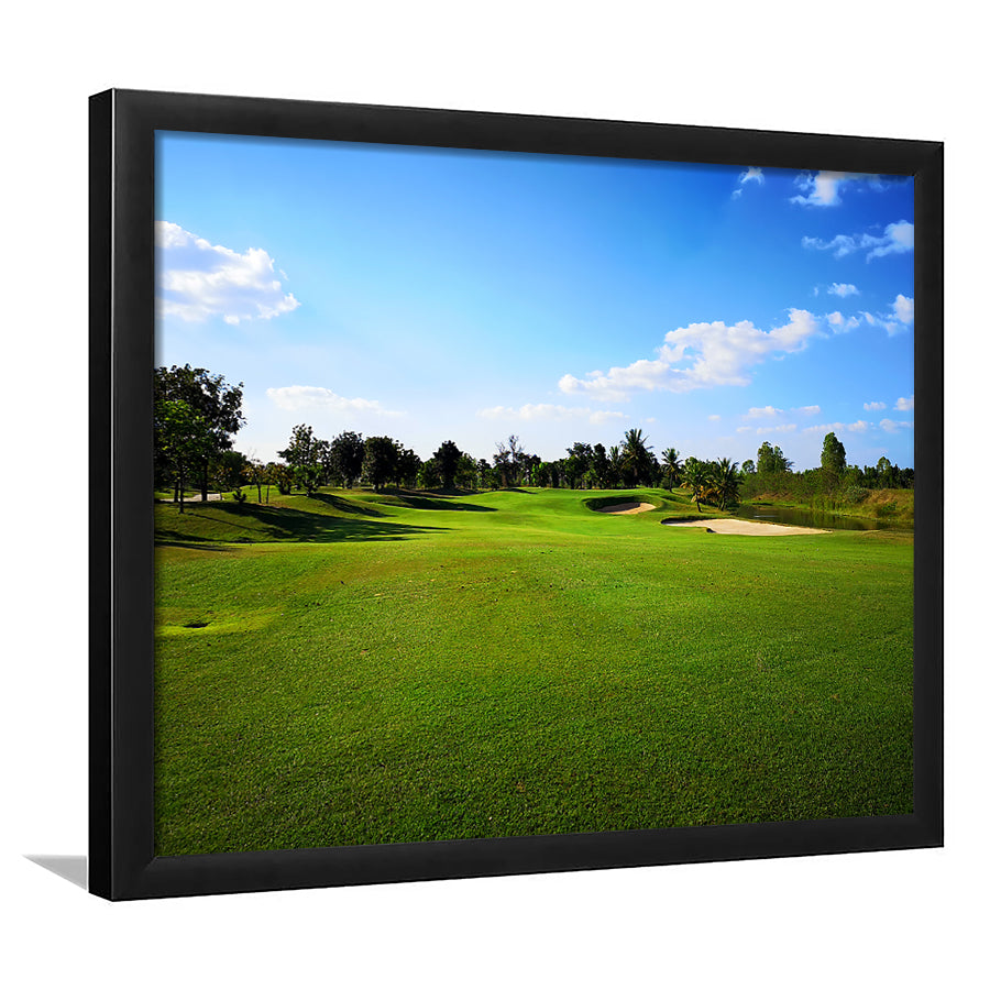 Golf Course Landscape, Framed Art Print Wall Decor, Picture Framed