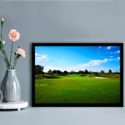 Golf Course Landscape, Framed Art Print Wall Decor, Picture Framed