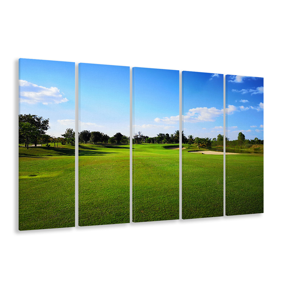 Golf Course Landscape, Golf Art Print, Extra Large Canvas Print Wall Art