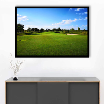 Golf Course Landscape, Framed Art Print Wall Decor, Picture Framed