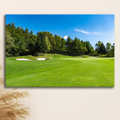 Golf Course With A Rich Green Turf Beautiful Scenery, Golf Art Print,Gifts Golf Lover