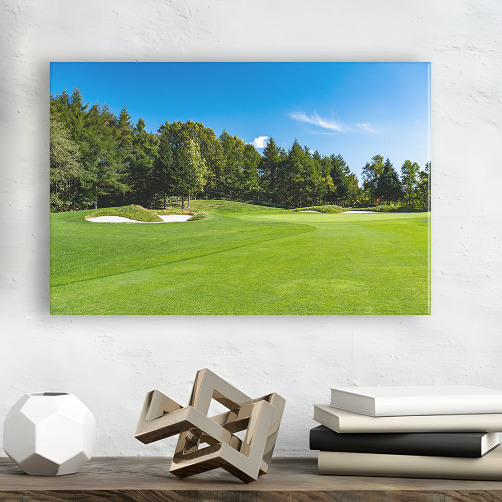 Golf Course With A Rich Green Turf Beautiful Scenery, Golf Art Print,Gifts Golf Lover