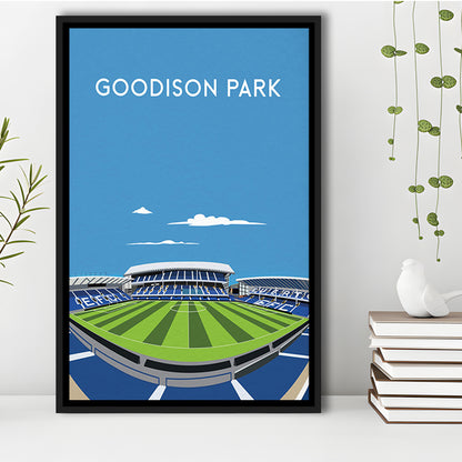 Goodison Park, Everton Stadium Wall Art Print, Football Stadium Art Decor, Framed Canvas Prints Wall Art