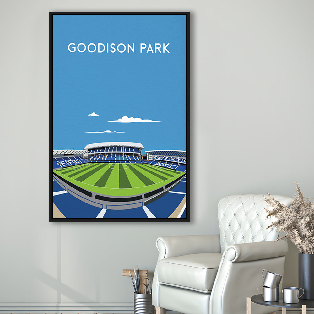 Goodison Park, Everton Stadium Wall Art Print, Football Stadium Art Decor, Framed Canvas Prints Wall Art
