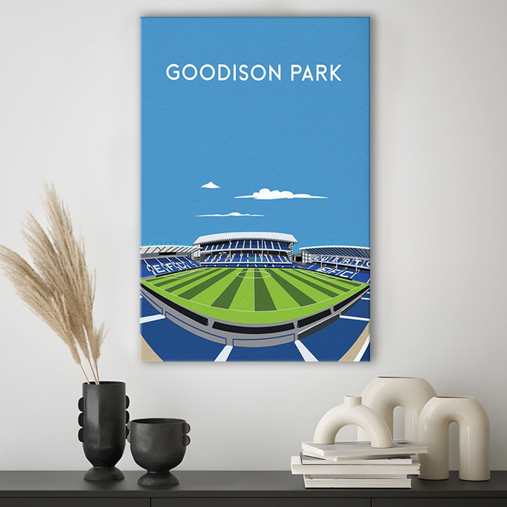 Goodison Park, Everton Stadium Wall Art Print, Football Stadium Art Decor, Canvas Prints Wall Art, Man Cave Decor