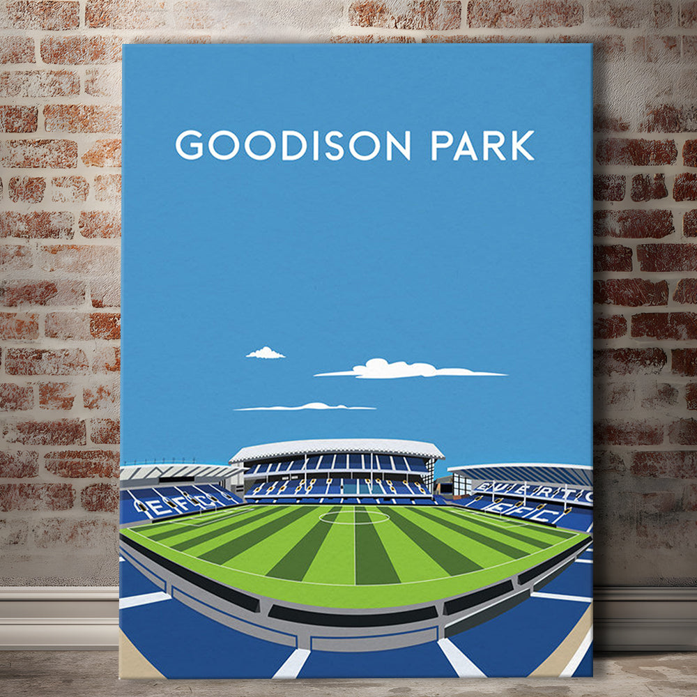 Goodison Park, Everton Stadium Wall Art Print, Football Stadium Art Decor, Canvas Prints Wall Art, Man Cave Decor