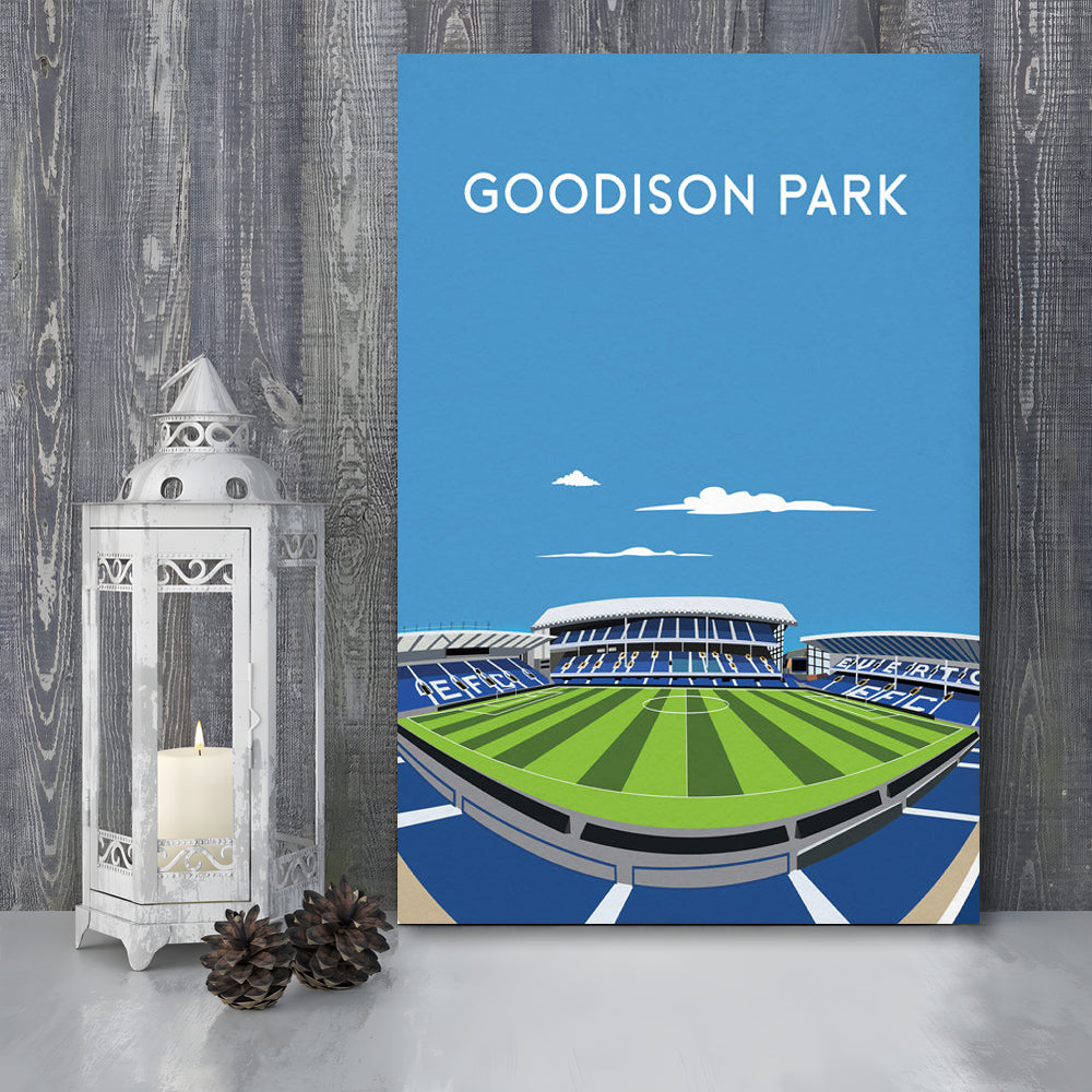Goodison Park, Everton Stadium Wall Art Print, Football Stadium Art Decor, Canvas Prints Wall Art, Man Cave Decor