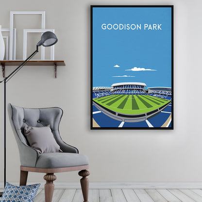 Goodison Park, Everton Stadium Wall Art Print, Football Stadium Art Decor, Framed Canvas Prints Wall Art