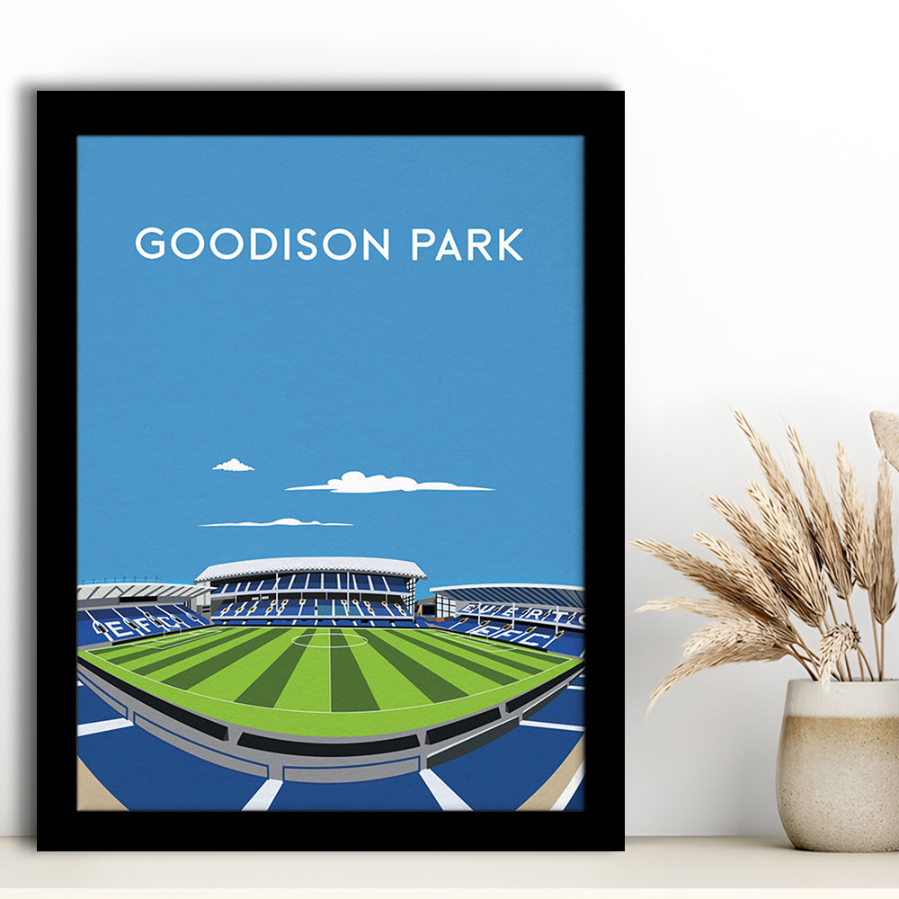 Goodison Park, Everton Stadium Wall Art Print, Football Stadium Art Decor, Framed Art Prints Wall Decor