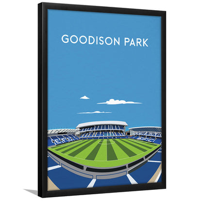 Goodison Park, Everton Stadium Wall Art Print, Football Stadium Art Decor, Framed Art Prints Wall Decor