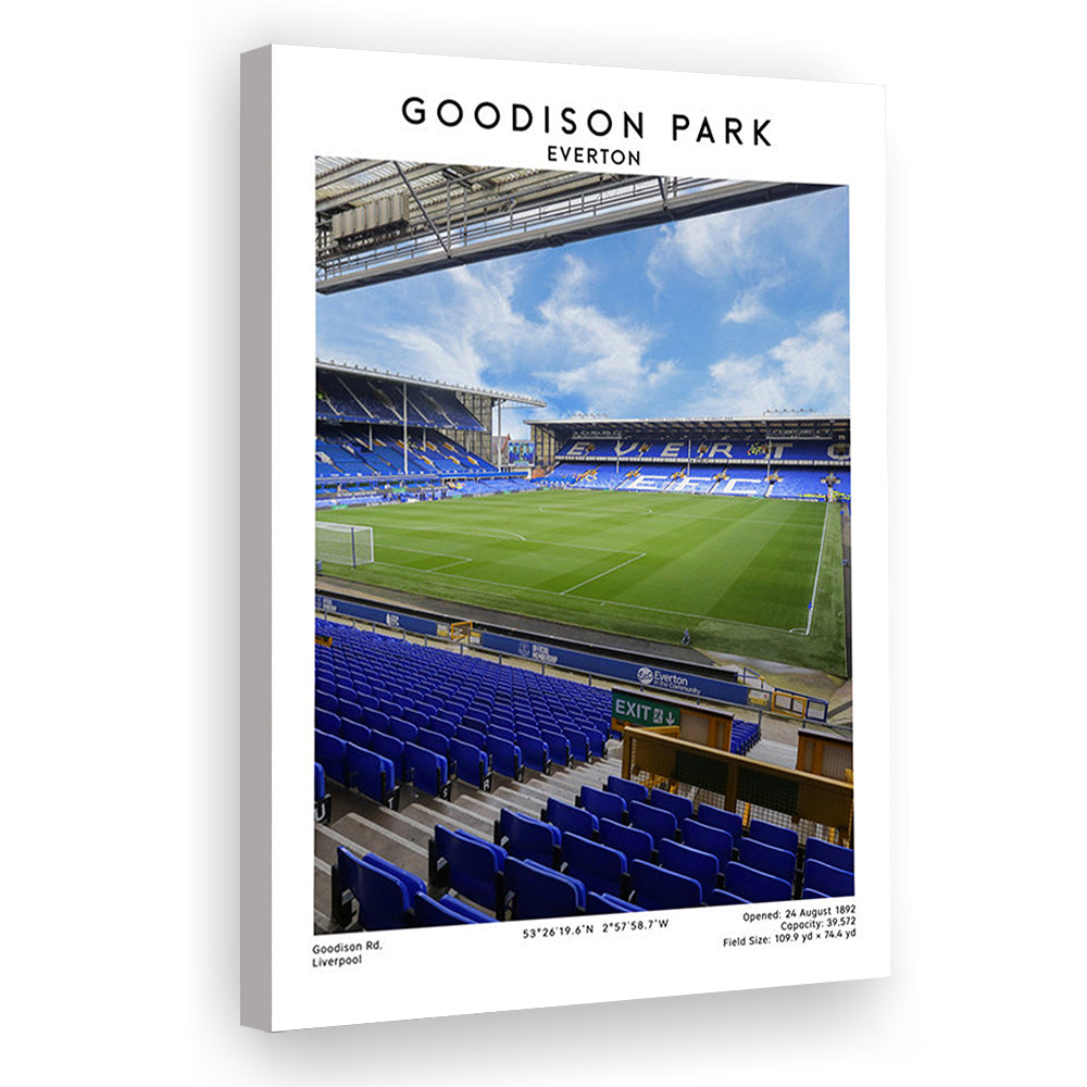 Goodison Park Print, Everton Stadium Wall Art, Football Stadium Art Decor, Canvas Prints Wall Art, Man Cave Decor